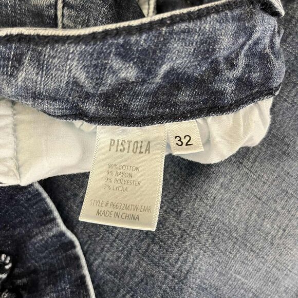 Pistola Jeans Womens 32 Blue Mid Rise Skinny Stretch Faded Wash Denim Casual - Picture 6 of 10